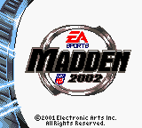 Madden NFL 2002 (USA) Title Screen
